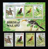Malawi 1985 Birds Vögel JJ Audubon Complete 4V+SS Postfrisch MNH** - Malawi (1964-...)