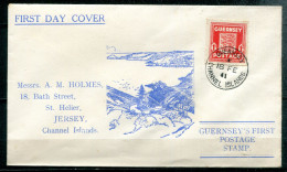 GUERNESEY (GUERNSEY) Occupation Allemande - 18.FEV.41 - Enveloppe FDC 1P. Rouge - Guernesey