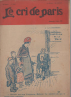 Revue   LE CRI DE PARIS  N°1145 Mars 19189     (CAT4090 / 1145) - Humor