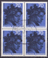 BRD 1975 Mi. Nr. 833 O/used Viererblock Vollstempel (BRD1-6) - Oblitérés