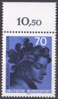 BRD 1975 Mi. Nr. 833 **/MNH Oberrand(BRD1-6) - Unused Stamps