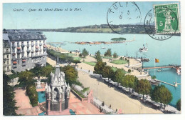 CPA 9 X 14 Suisse GENEVE  Quai Du Mont Blanc Et Le Port  Clocher - Genève