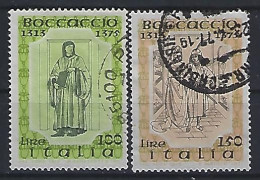 Italy 1975  Giovanni Boccaccio  (o) Mi.1519-1520 - 1971-80: Used