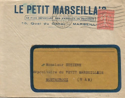 FRANCE ANNEE 1924/1932 N°199 PERFORE PM LE PETIT MARSEILLAIS 25 III 1930 + CORRESPONDANCE TB  - Lettres & Documents