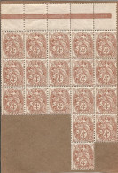 FRANCE ANNEE 1900 BLOC DE 18 TP N° 109 NEUFS** MNH TB COTE 93,60 € - Unused Stamps