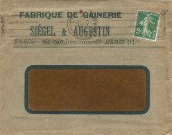 FRANCE ANNEE 1907 N°137 PERFORE S & A SIEGEL & AUGUSTIN 3 9 1919 OBLIT. KRAG 4 LIGNES + 1 FACTURE TB  - Storia Postale