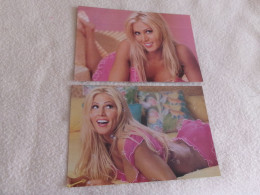 LOT DE 2 CARTES PHOTO ARTISTIQUE ...BELLE FEMME SEXY ET SOURIANTE - Pin-Ups