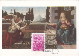 Carte Maximum Argentine Argentina 1968 Leonard De Vinci Leonardo Da Vinci Peinture Painting - FDC