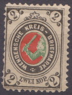 Russia Russland Wenden Livonia 1880 Mi 10 MLH L 12 1/2 - Ongebruikt