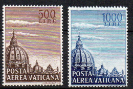 1953 Vaticano Aerea Cupola N. 22 - 23 Integri MNH** Sassone 130 € Centrati - Posta Aerea