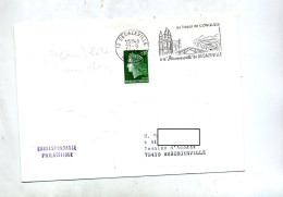 Lettre Flamme Decazeville Tresor Conques - Maschinenstempel (Werbestempel)