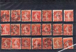 France  39 Timbres Type Semeuse  Pour Recherches - 1906-38 Sower - Cameo