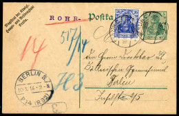 Berliner Postgeschichte, 1914, P 90, 87, Brief - Cartas & Documentos