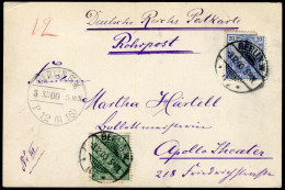 Berliner Postgeschichte, 1900, 55 + 57, Brief - Covers & Documents