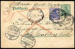 Berliner Postgeschichte, 1907, P 64 + 87, Brief - Storia Postale