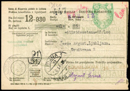 Deutsche Besetz.II.WK Laibach, 1944, 6, Brief - Occupazione 1938 – 45