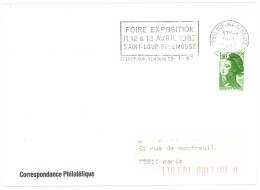 70 ST LOUP Sur SEMOUSE  HAUTE - SAONE 1987 : FOIRE EXPOSITION ... - Mechanical Postmarks (Advertisement)