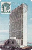 Carte Maximum Nations Unies United Nations NY 1951 Building - Cartes-maximum