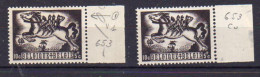 Del 12/05  2412 ++ Belgique 1944, Légendes Belges, Variété 653-V, - 1931-1960