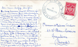 Cachet Du 84 Régiment Annexe De Landrecies La Vaguemestre Timbre FM  Cachet Landrecies  CPSM  Douai Milti - 1961-....