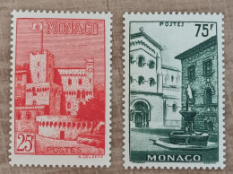 Monaco - YT N°397, 398 - Vues De La Principauté - 1954 - Neuf - Neufs