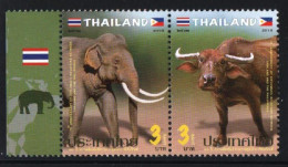 Thailand 2019. Fauna. Elephants, Bison. Joint With The Philippines.  MNH** - Thaïlande