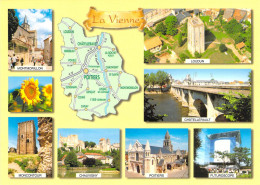 86 - La Vienne - Carte Géographique - Multivues - Andere & Zonder Classificatie