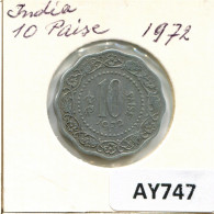 10 PAISE 1972 INDIA Moneda #AY747.E.A - Inde