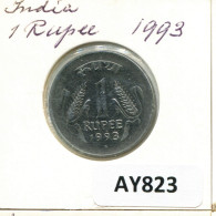 1 RUPEE 1993 INDIEN INDIA Münze #AY823.D.A - Inde