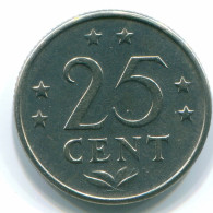 25 CENTS 1970 NETHERLANDS ANTILLES Nickel Colonial Coin #S11442.U.A - Niederländische Antillen