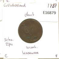 1787 GELDERLAND VOC DUIT NETHERLANDS INDIES NEW YORK COLONIAL PENNY #E16879.8.U.A - Indes Neerlandesas