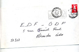 Lettre Cachet Avranches Flamme - Manual Postmarks