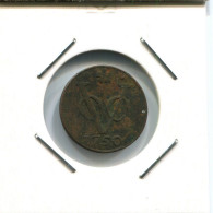 1750 HOLLAND VOC DUIT NETHERLANDS INDIES NEW YORK COLONIAL PENNY #VOC2663.7.U.A - Dutch East Indies