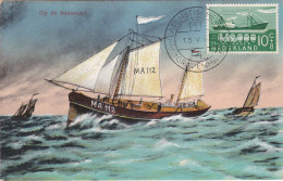 Carte Maximum Pays Bas 1957 Bateau Ship - Cartas Máxima