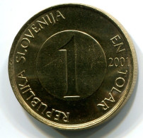 1 TOLAR 2001 SLOWENIEN SLOVENIA UNC Fish Münze #W11048.D.A - Slowenien