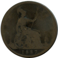 PENNY 1887 UK GROßBRITANNIEN GREAT BRITAIN Münze #AZ779.D.A - D. 1 Penny