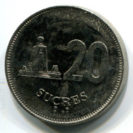 20 SUCRE 1991 ECUADOR UNC Münze #W11121.D.A - Ecuador