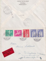 Express Brief  Luzern - Würzburg  (4 Farben Frankatur)        1961 - Briefe U. Dokumente