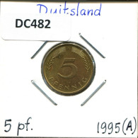 5 PFENNIG 1995 A WEST & UNIFIED GERMANY Coin #DC482.U.A - 5 Pfennig