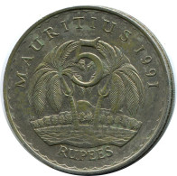 5 RUPEES 1991 MAURICIO MAURITIUS Moneda #AZ287.E.A - Maurice