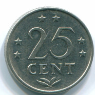 25 CENTS 1971 ANTILLAS NEERLANDESAS Nickel Colonial Moneda #S11558.E.A - Antille Olandesi