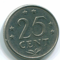 25 CENTS 1971 NETHERLANDS ANTILLES Nickel Colonial Coin #S11564.U.A - Antillas Neerlandesas