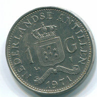 1 GULDEN 1971 NIEDERLÄNDISCHE ANTILLEN Nickel Koloniale Münze #S11973.D.A - Niederländische Antillen