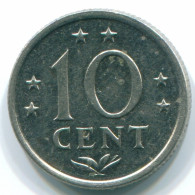 10 CENTS 1971 ANTILLES NÉERLANDAISES Nickel Colonial Pièce #S13386.F.A - Niederländische Antillen