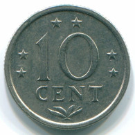 10 CENTS 1971 ANTILLAS NEERLANDESAS Nickel Colonial Moneda #S13405.E.A - Antilles Néerlandaises