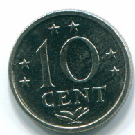 10 CENTS 1979 NIEDERLÄNDISCHE ANTILLEN Nickel Koloniale Münze #S13597.D.A - Antille Olandesi