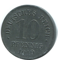 10 PFENNIG 1919 GERMANY Coin #AE406.U.A - 10 Pfennig