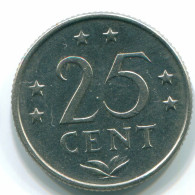 25 CENTS 1971 NETHERLANDS ANTILLES Nickel Colonial Coin #S11524.U.A - Netherlands Antilles