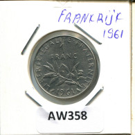 1 FRANC 1961 FRANCE Coin #AW358.U.A - 1 Franc