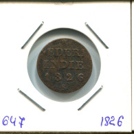 1826 S 1/4 STUIVER INDES ORIENTALES NÉERLANDAISES (SUMATRA) COLONIAL Pièce #VOC1366.7.F.A - Indes Neerlandesas